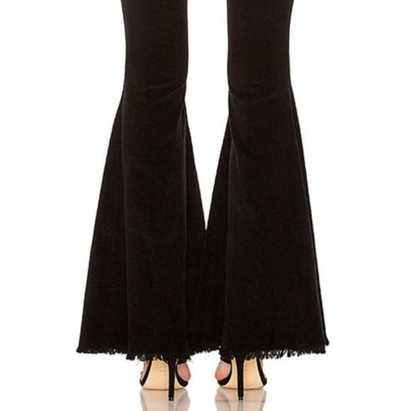 Show Me Your Mumu Black Corduroy Cam Cam Bells size xsmall /small, NEW w/o tags - Picture 2 of 7